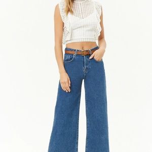 Forever 21 NWT white spring tank with tie back